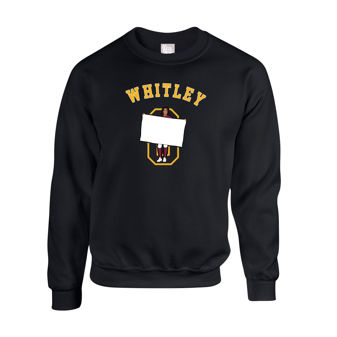 Fleece Crew — Shirsey Arch in Black