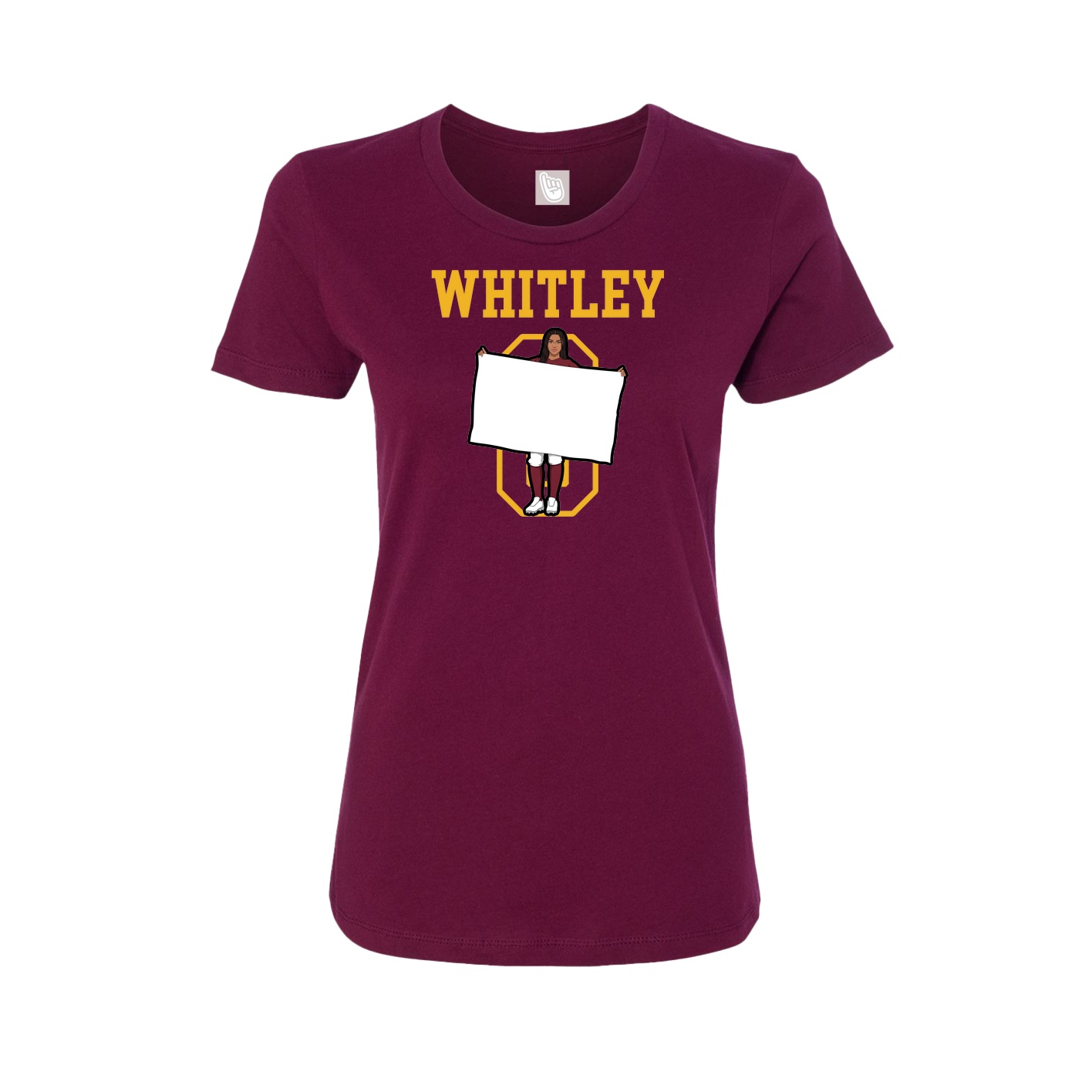 Fitted Women's Tee — Shirsey in Maroon