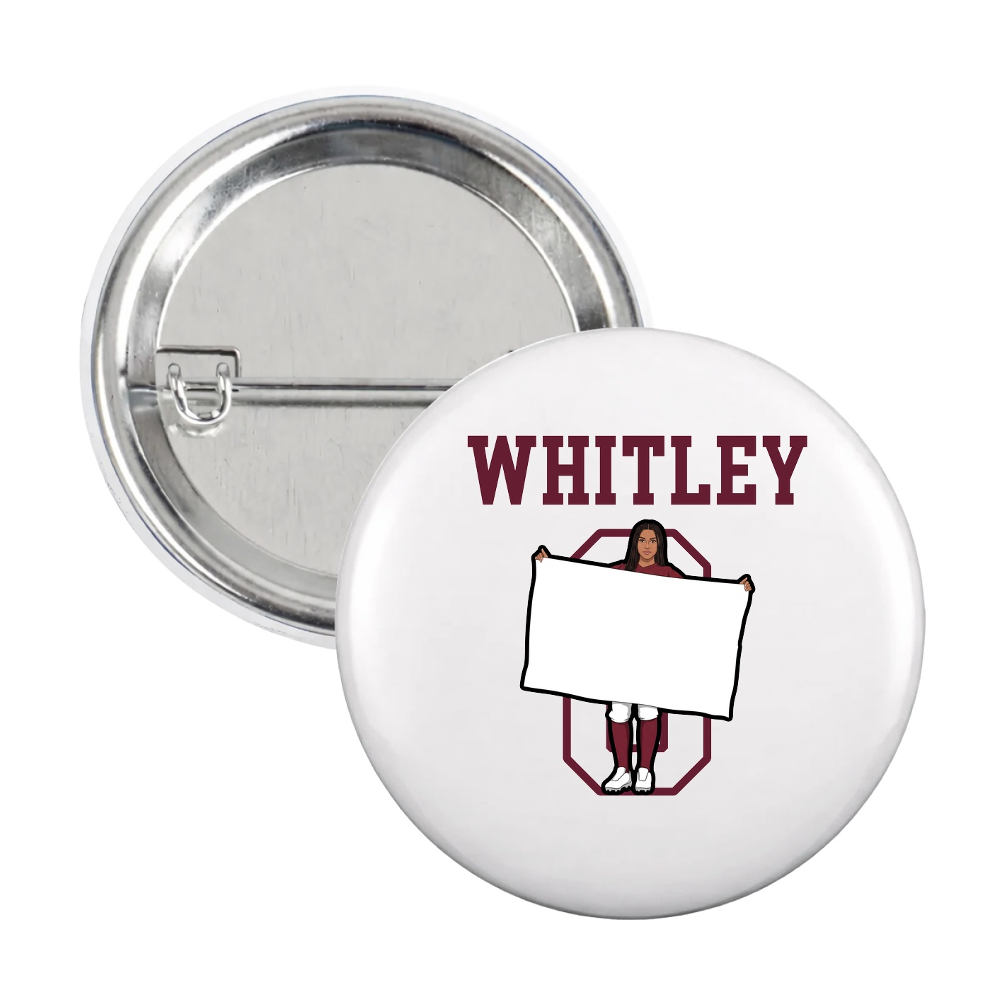 Game Day Button — Shirsey in White
