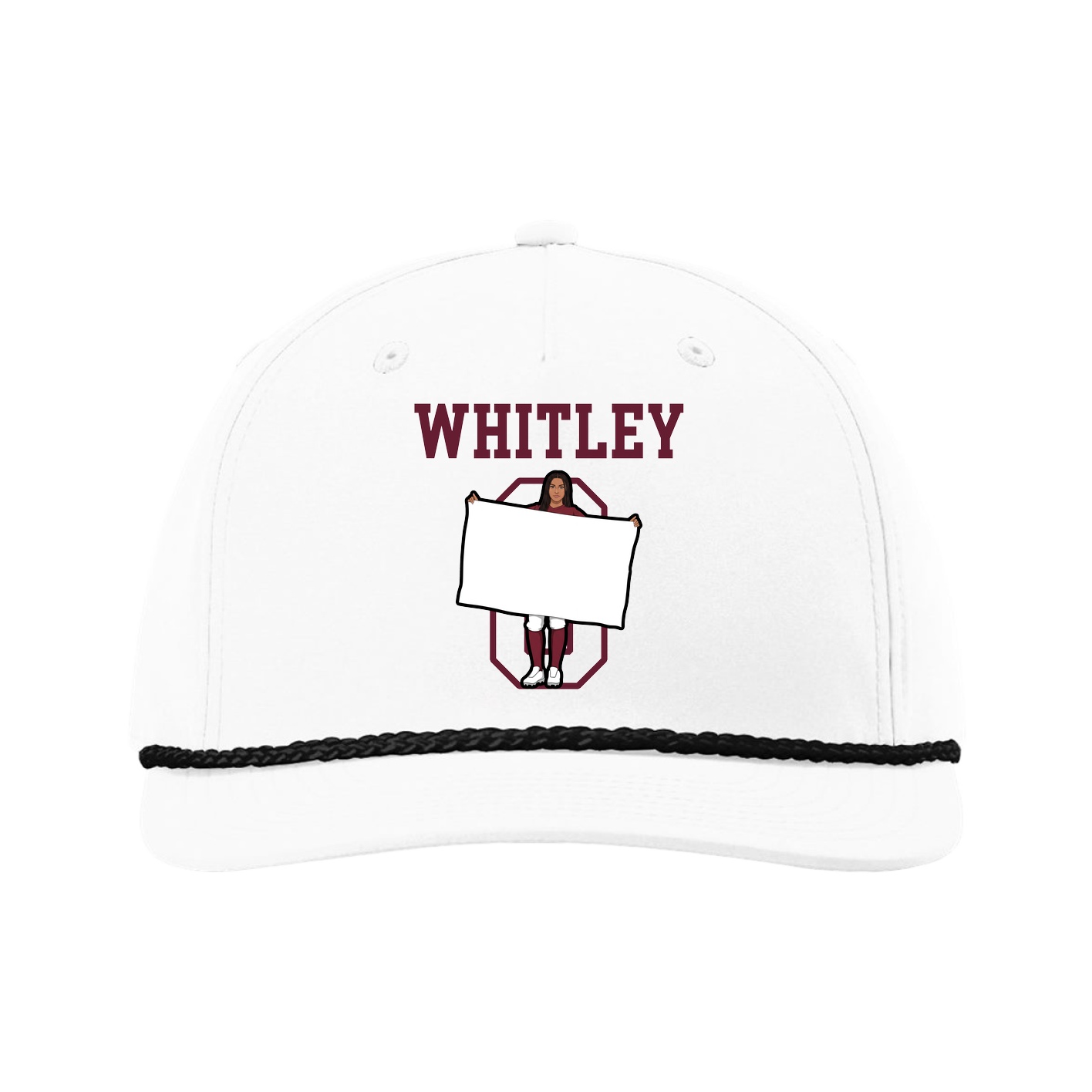 Five-Panel Classic Rope Cap — Shirsey in White