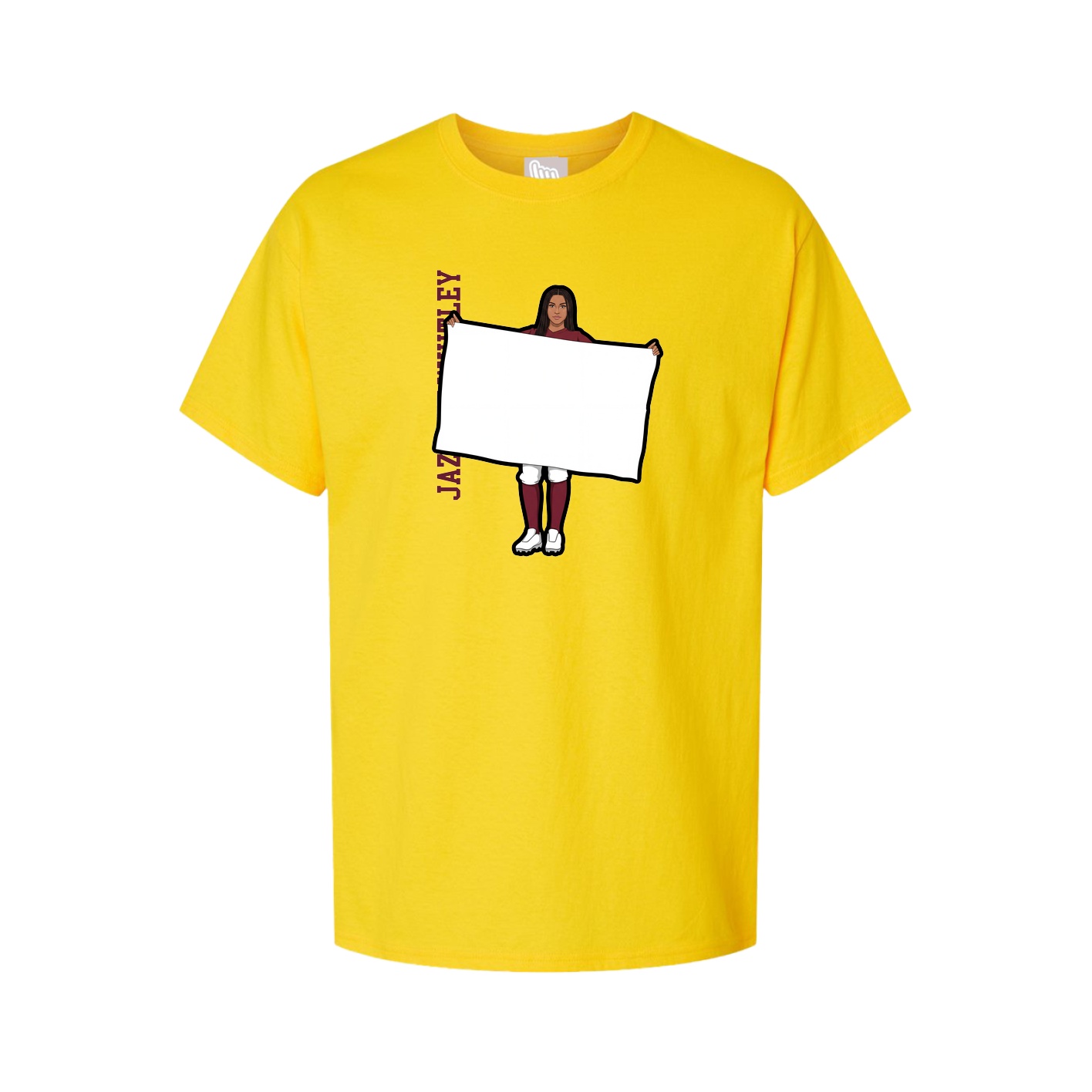 Tee — Name Vertical in Gold