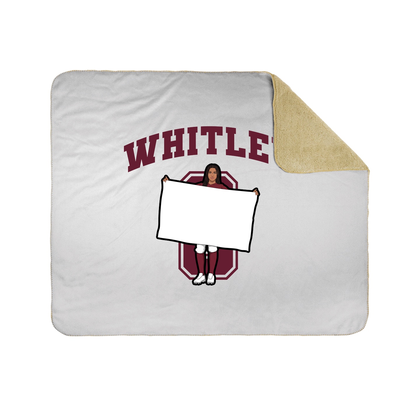 Throw Blanket — Number in White