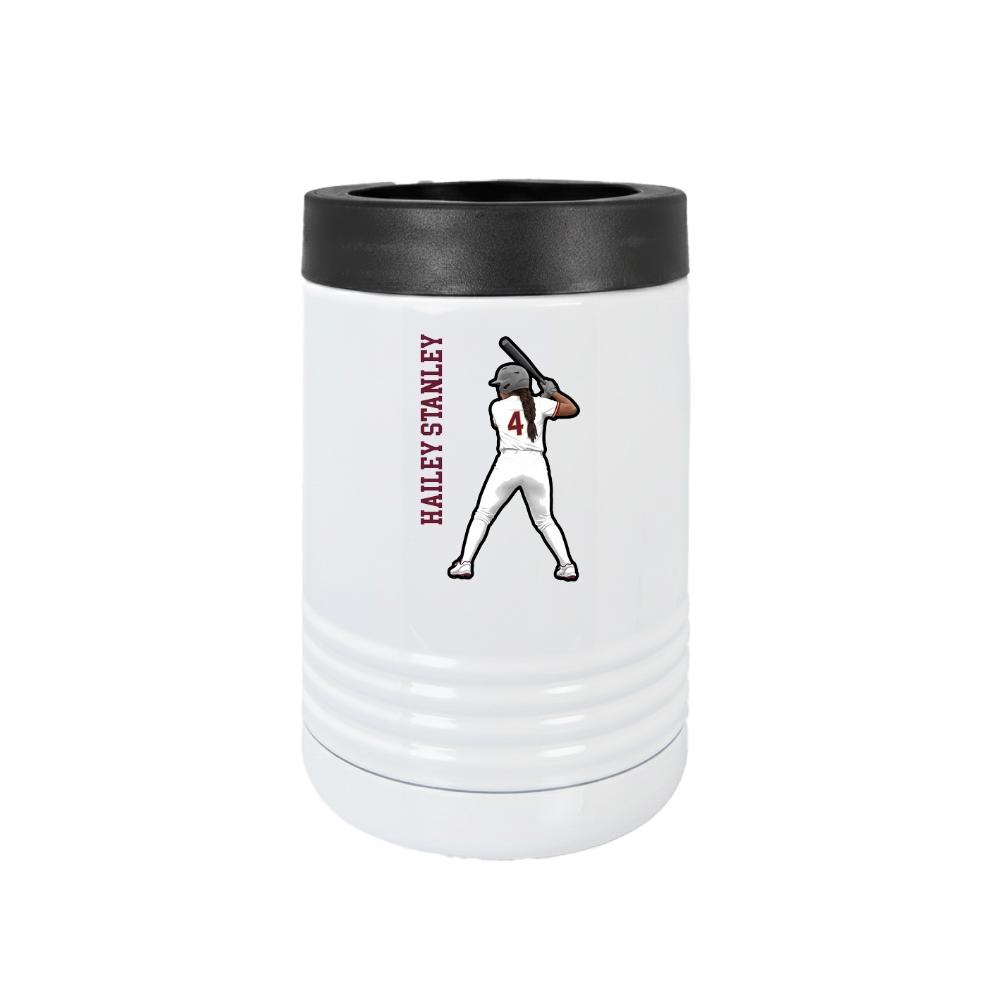 Beverage Holder — Name Vertical in White