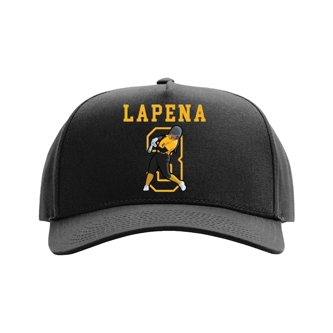 Full Fabric Five-Panel Champ Cap — Shirsey in Black