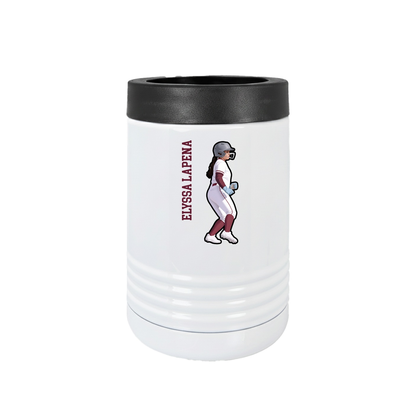 Beverage Holder — Name Vertical in White