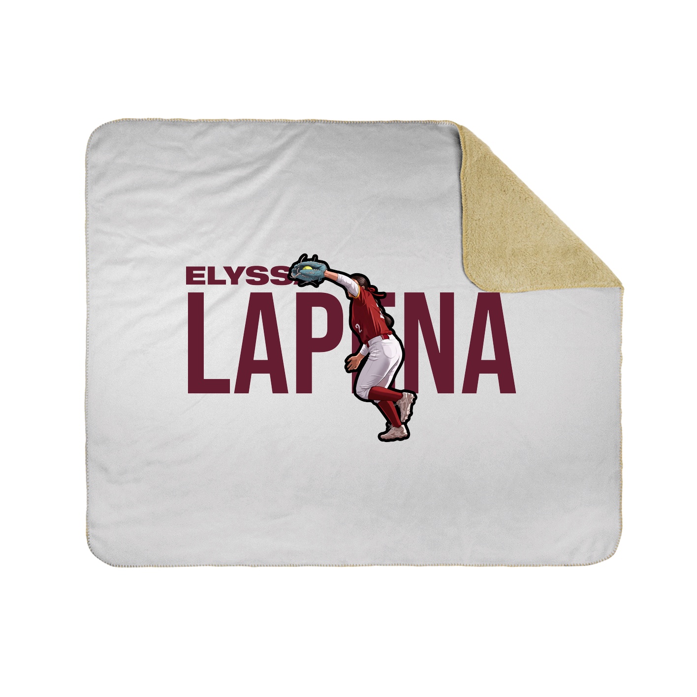 Throw Blanket — Player Name in White