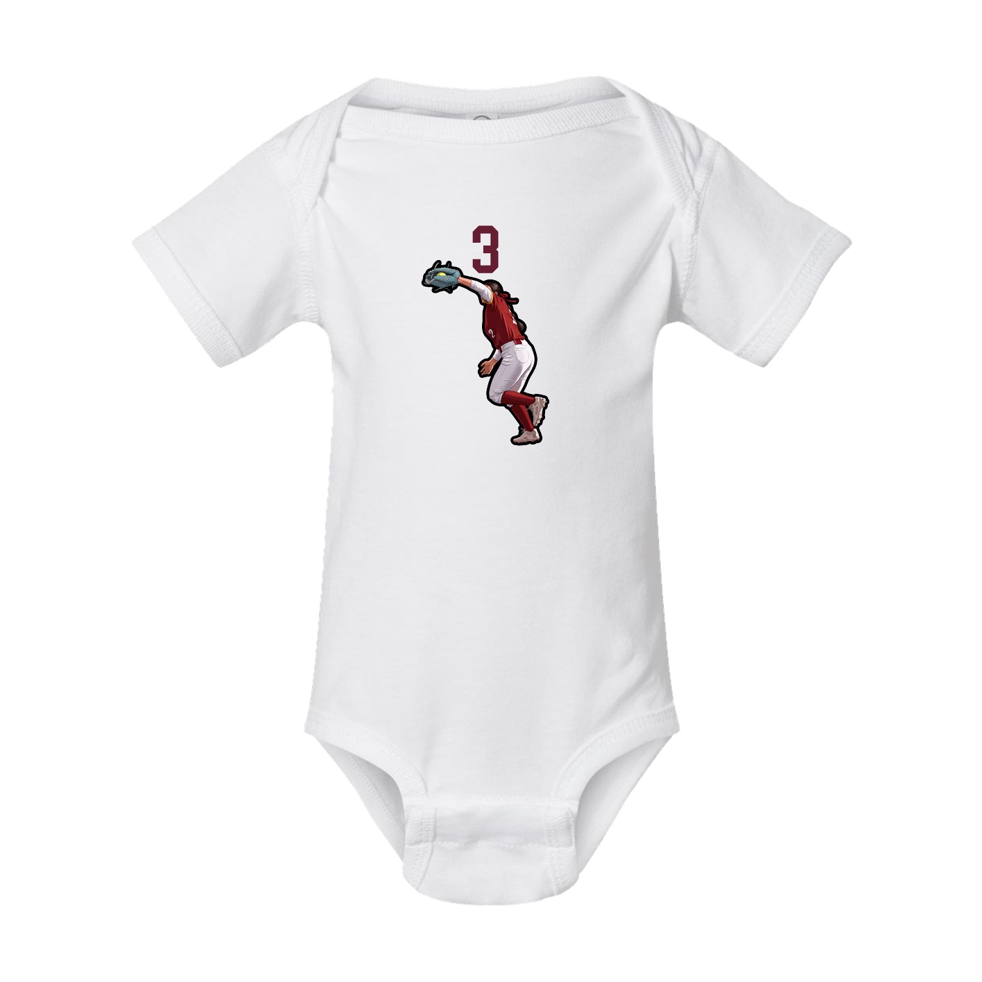 Baby Onesie — Number Top in White