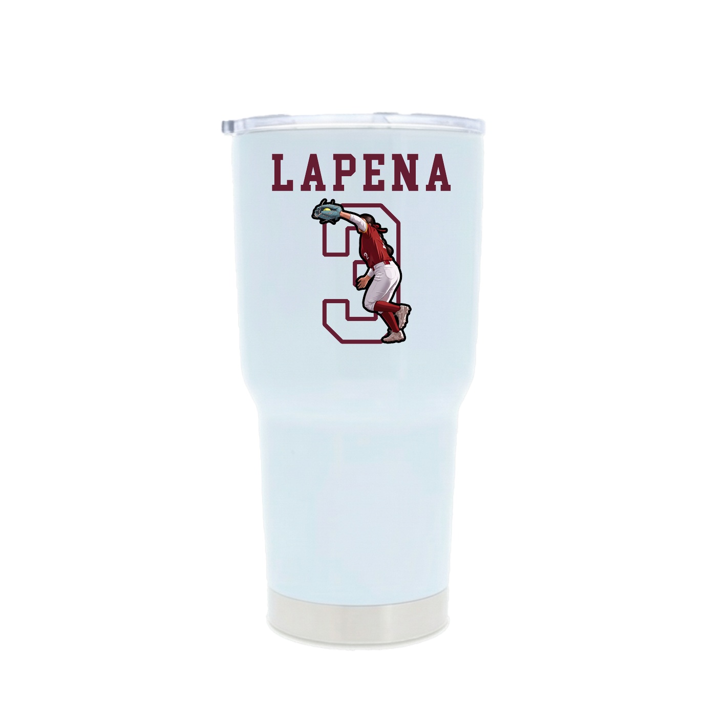 30oz Stainless Steel Tumbler — Shirsey in White