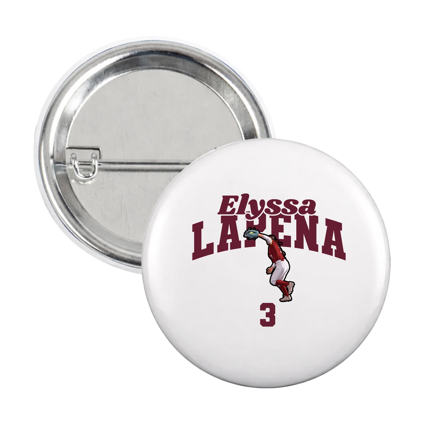 Game Day Button — Signature Arch in White