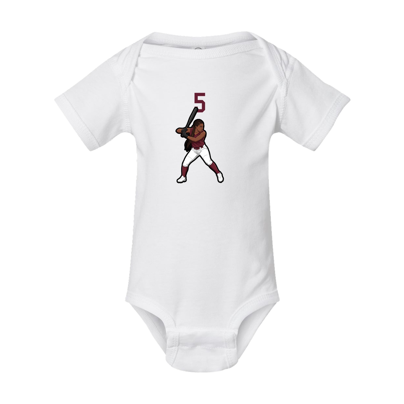 Baby Onesie — Number Top in White
