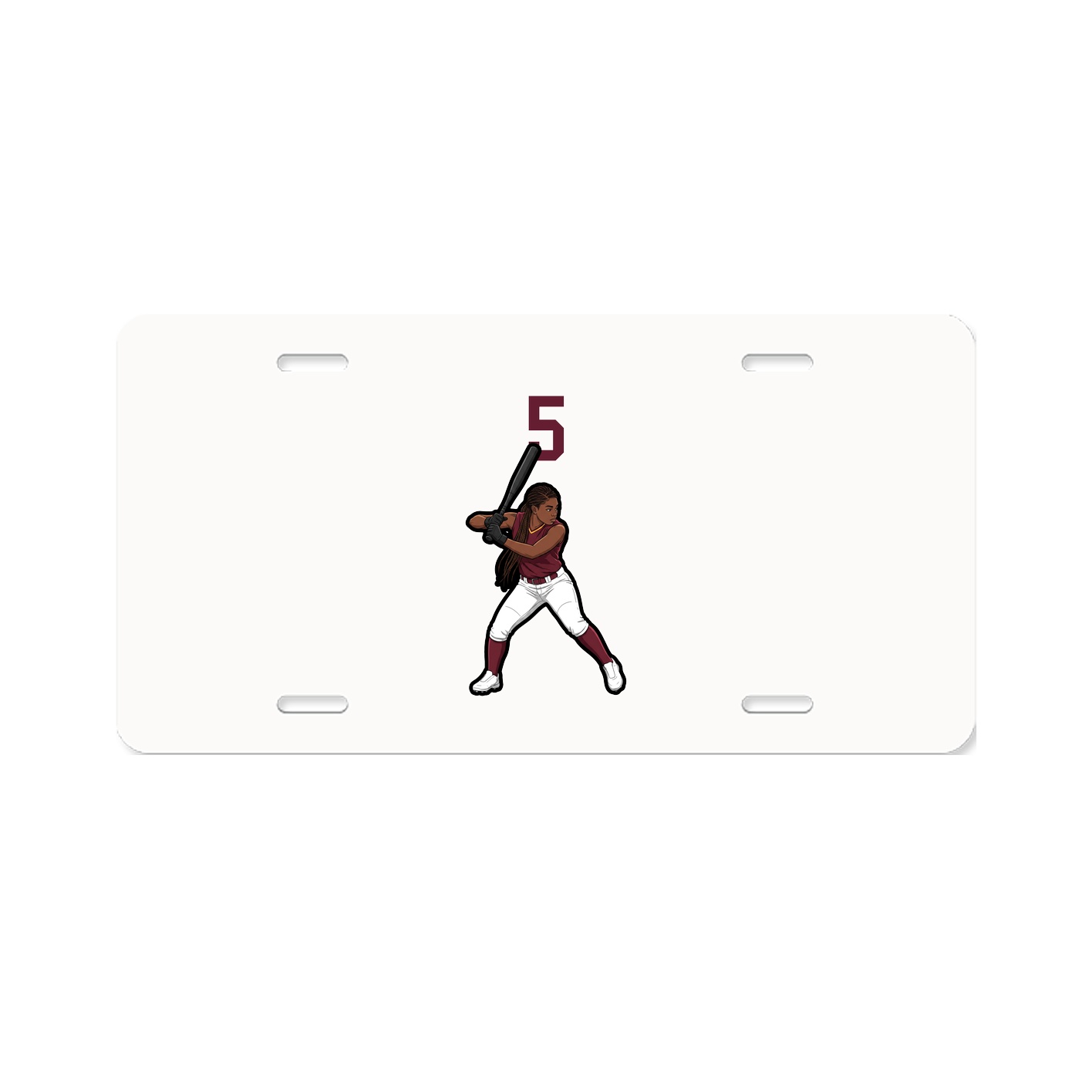 License Plate — Number Top in Classic