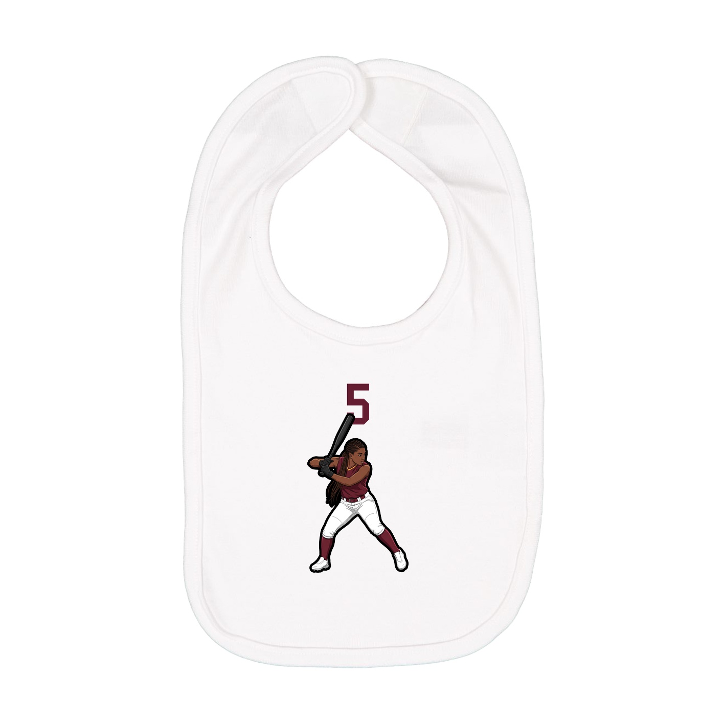 Infant Bib — Number Top in White