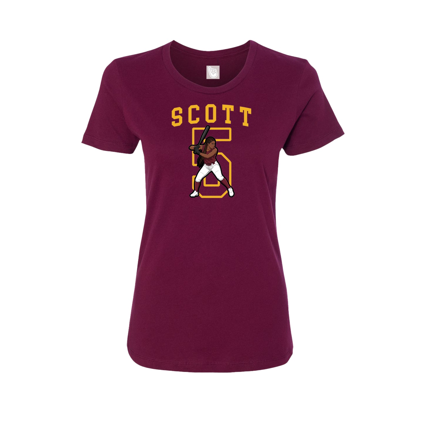Fitted Women's Tee — Shirsey in Maroon