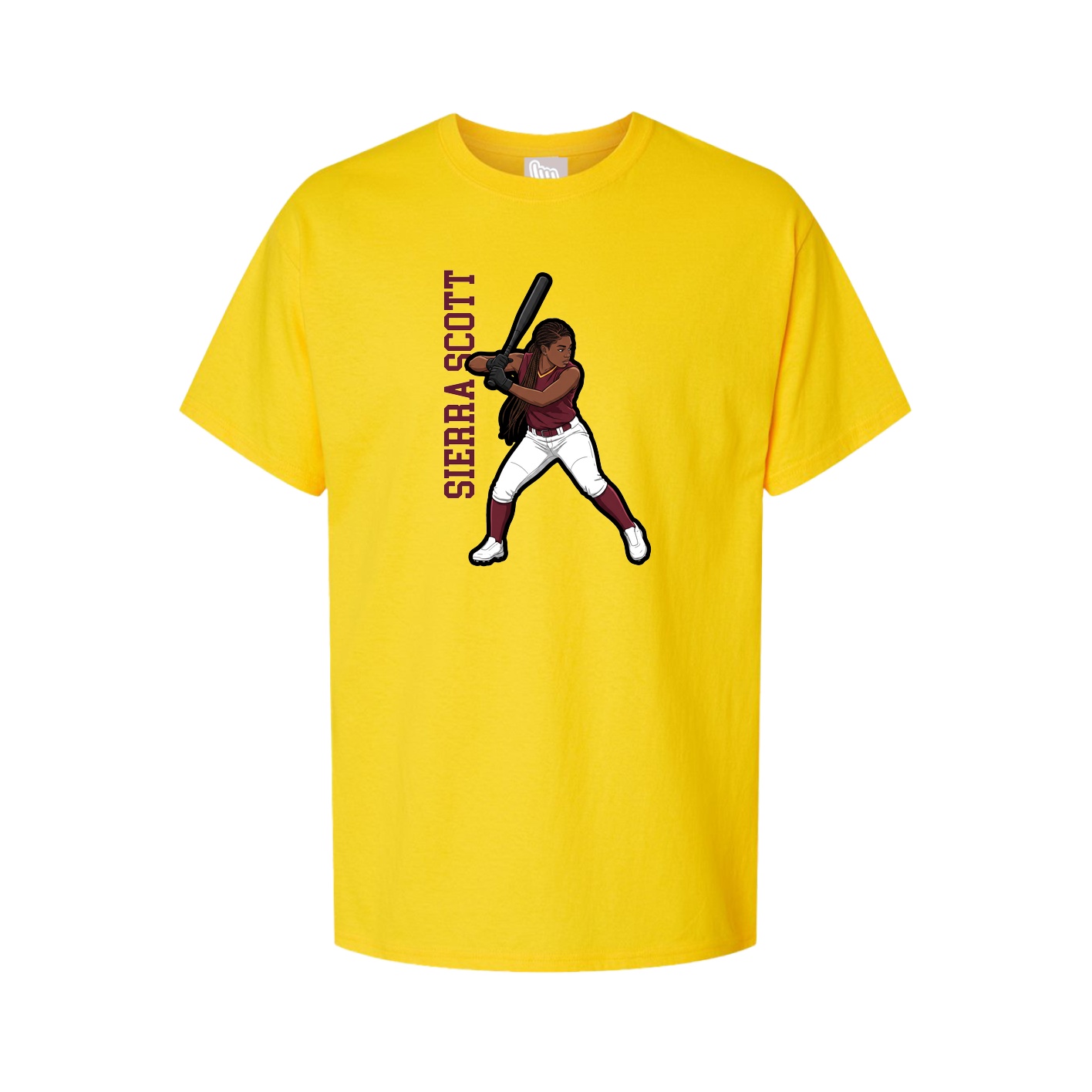 Tee — Name Vertical in Gold
