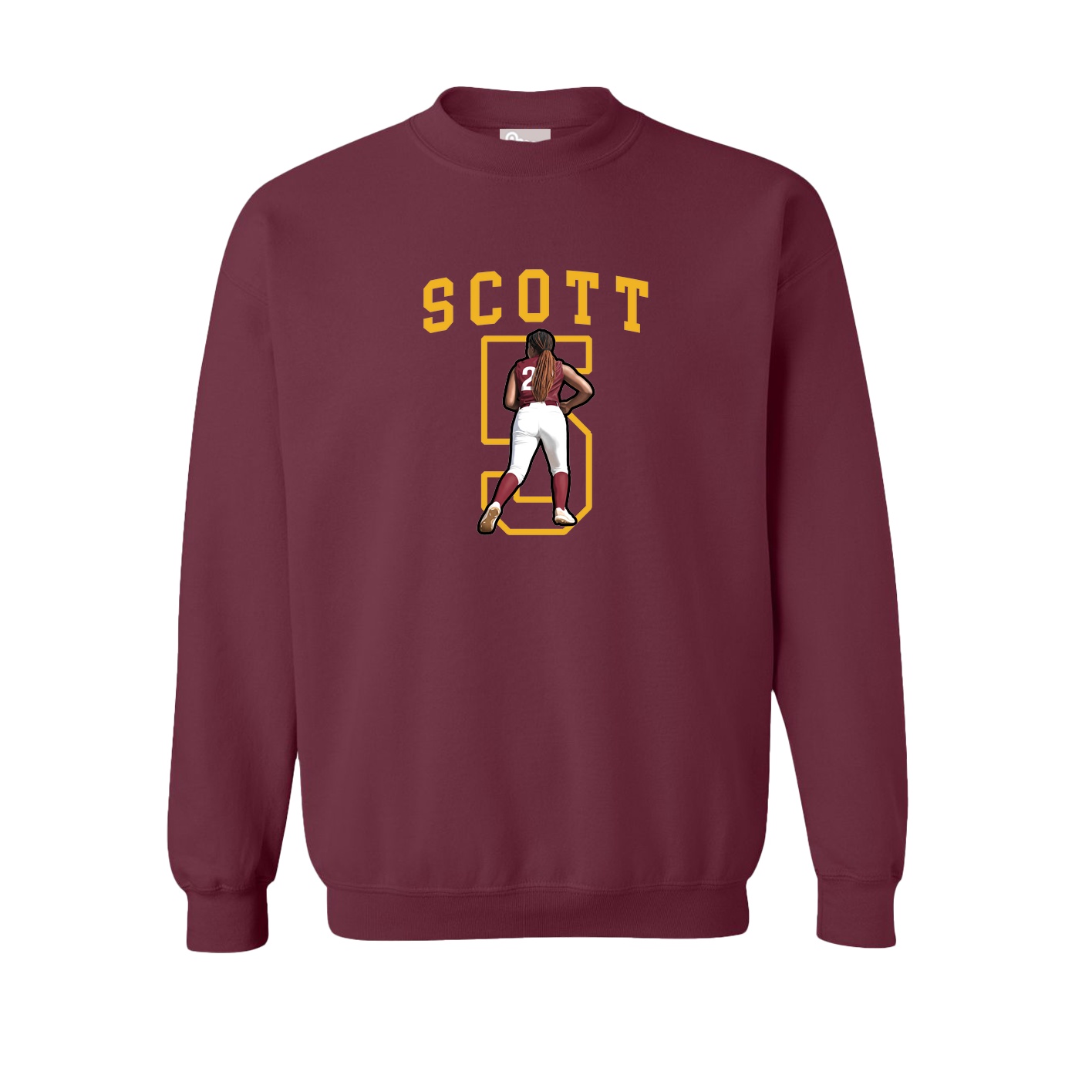 Fleece Crew — Shirsey in Maroon