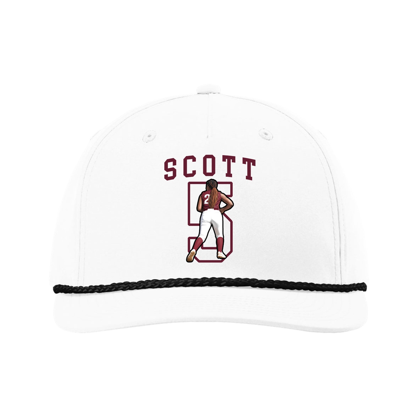 Five-Panel Classic Rope Cap — Shirsey in White