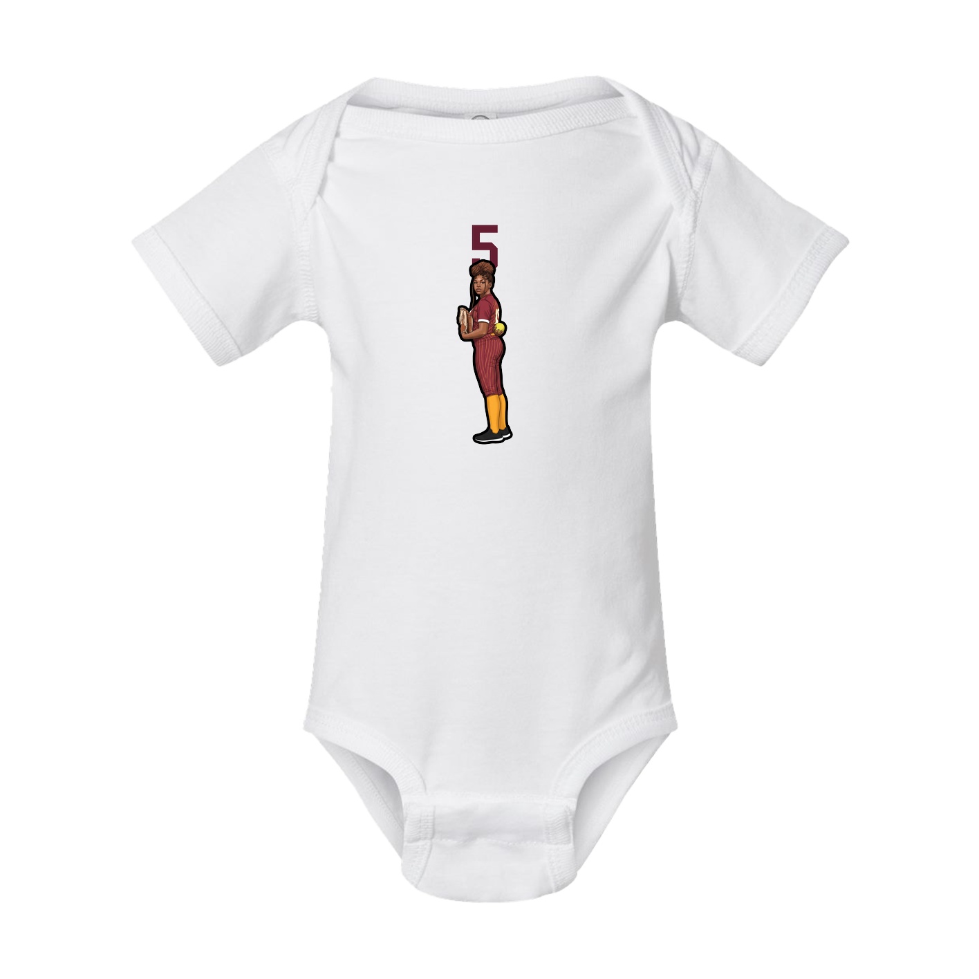 Baby Onesie — Number Top in White