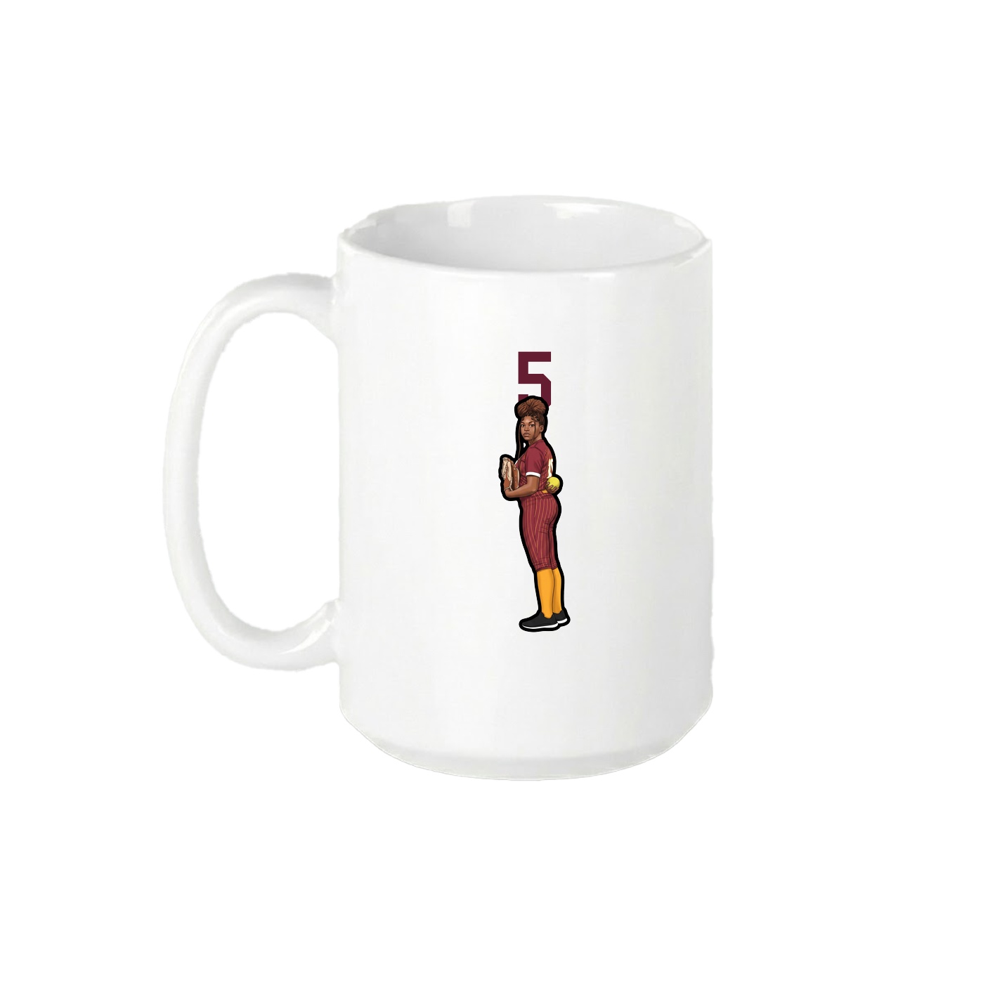 15oz Coffee Mug — Number Top in White