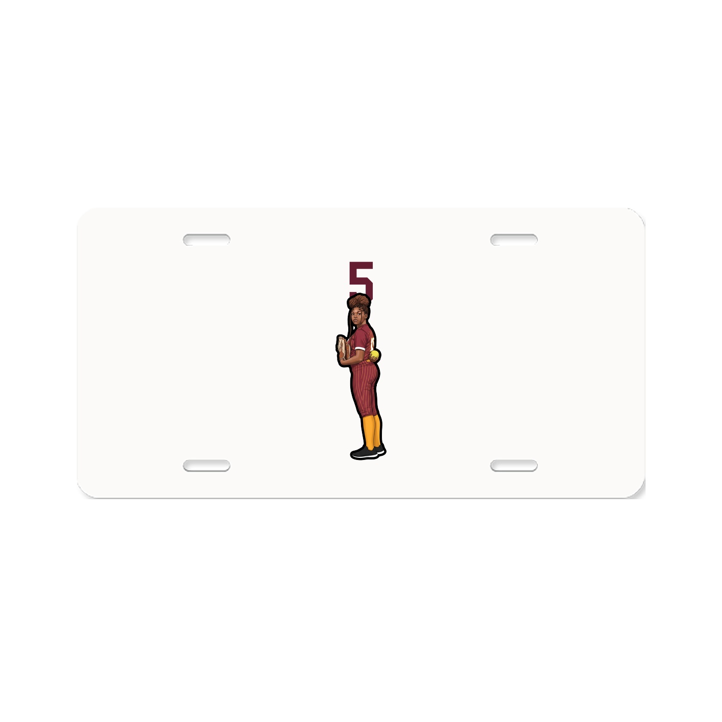 License Plate — Number Top in Classic