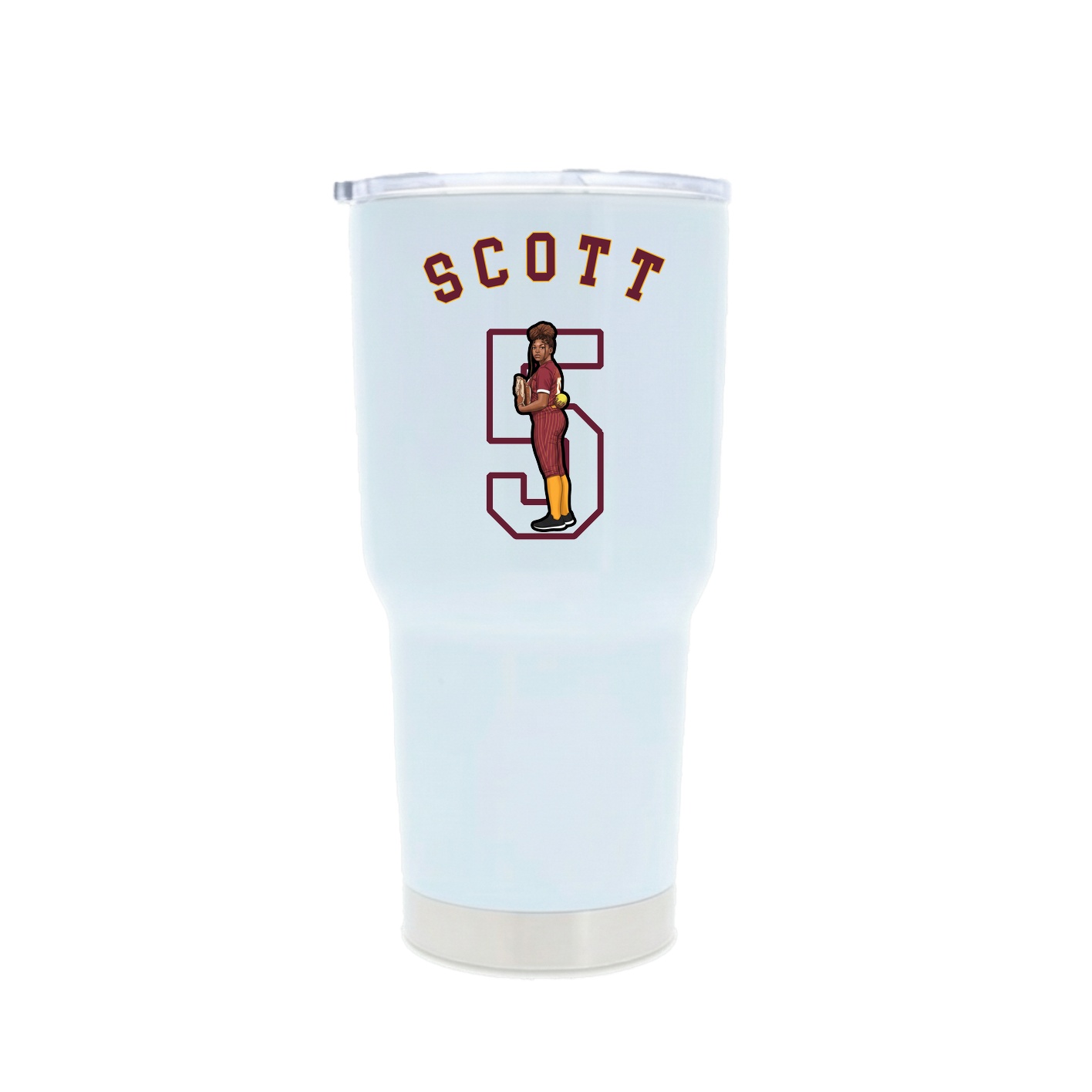 30oz Stainless Steel Tumbler — Shirsey Arch in White