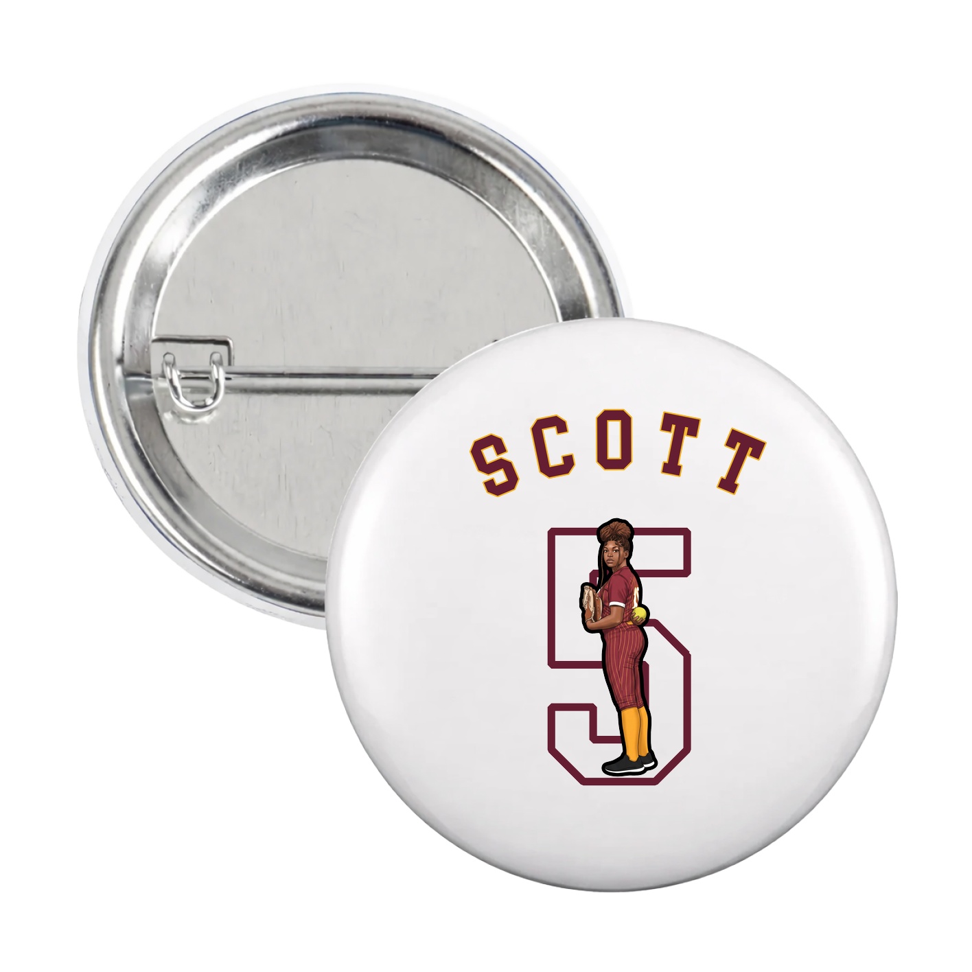Game Day Button — Shirsey Arch in White