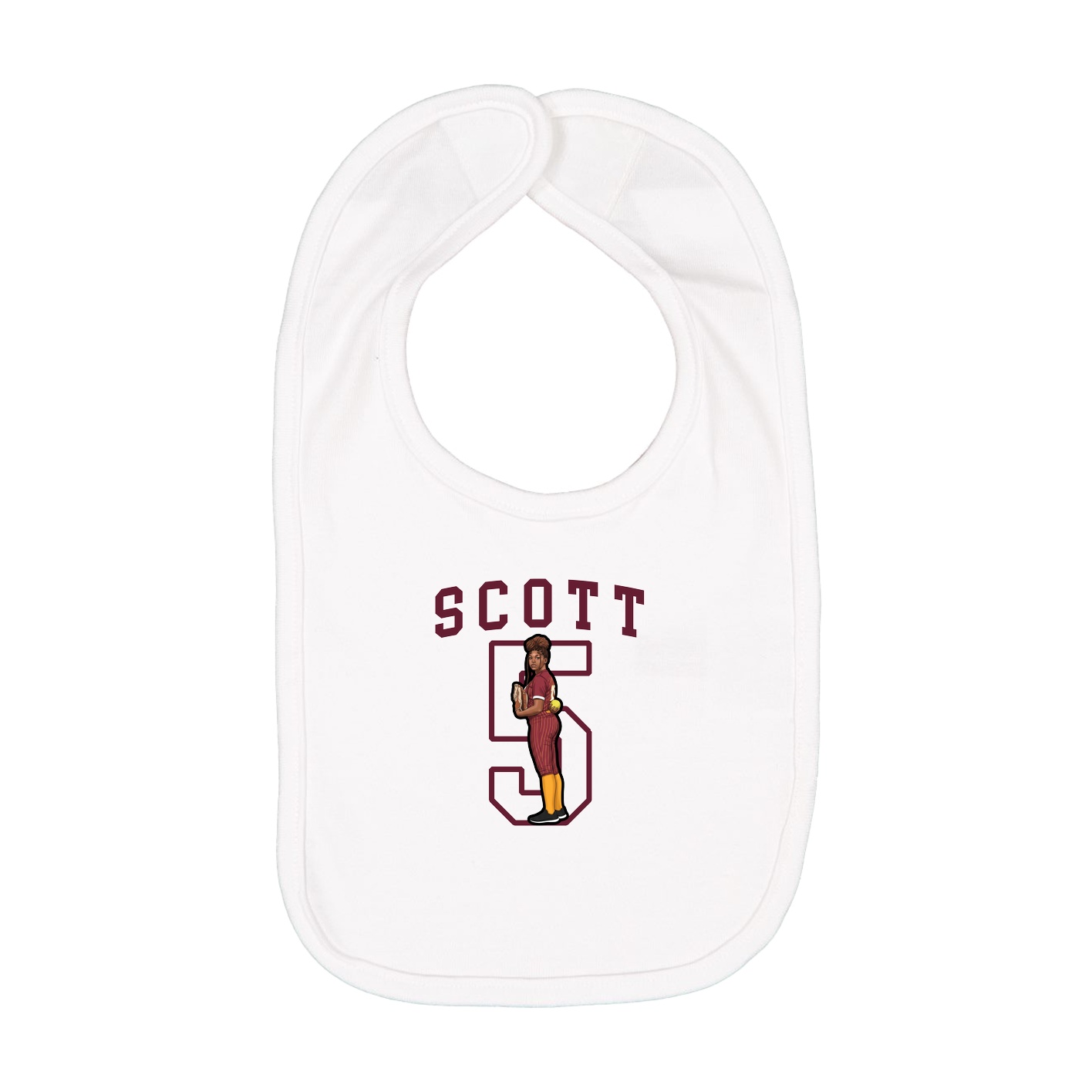 Infant Bib — Shirsey in White