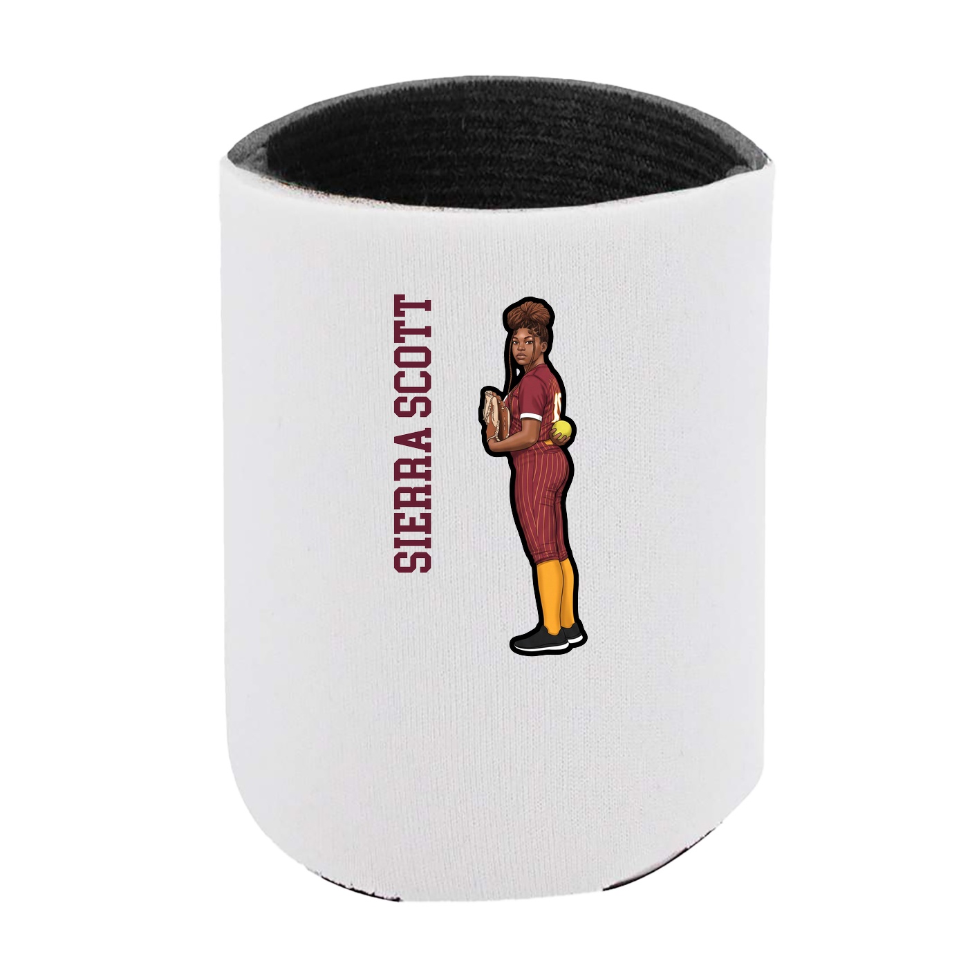 Can Holder — Name Vertical in White