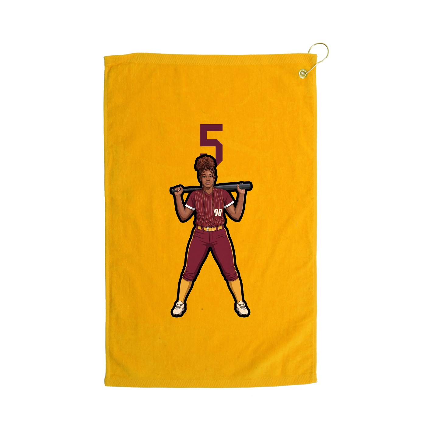 Golf Towel — Number Top in Gold