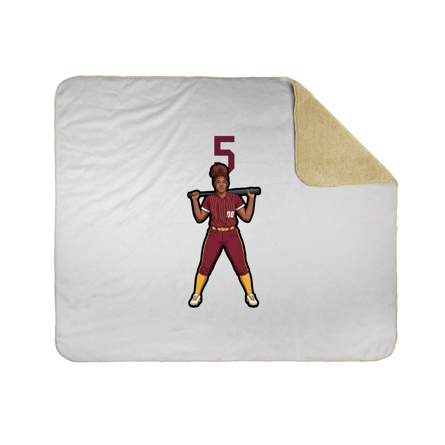 Throw Blanket — Number Top in White