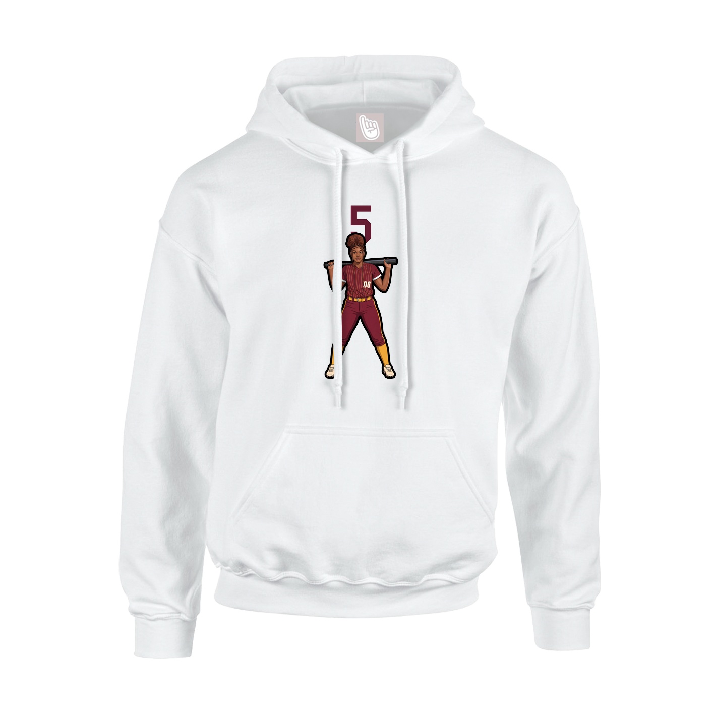 Hoodie — Number Top in White