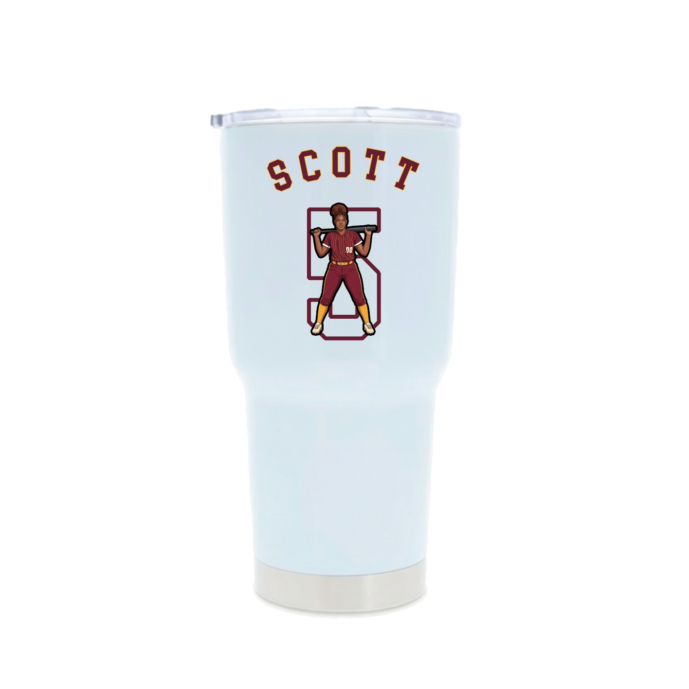 30oz Stainless Steel Tumbler — Shirsey Arch in White