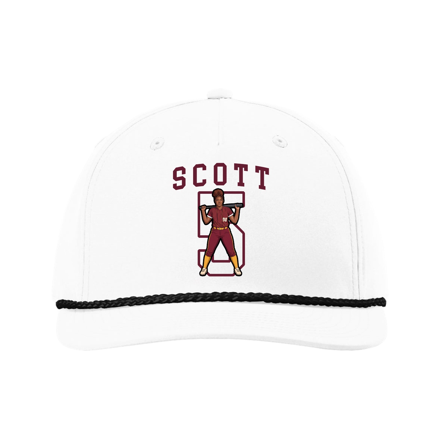 Five-Panel Classic Rope Cap — Shirsey in White
