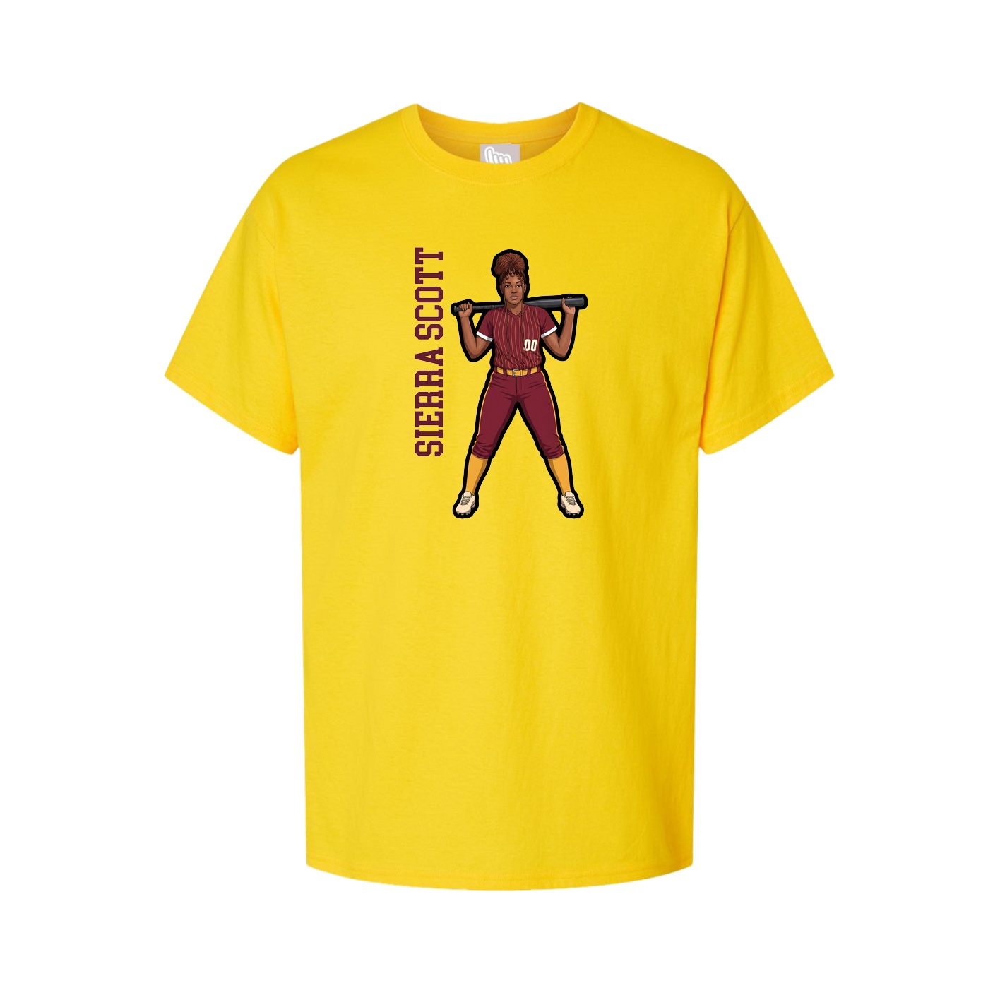 Tee — Name Vertical in Gold