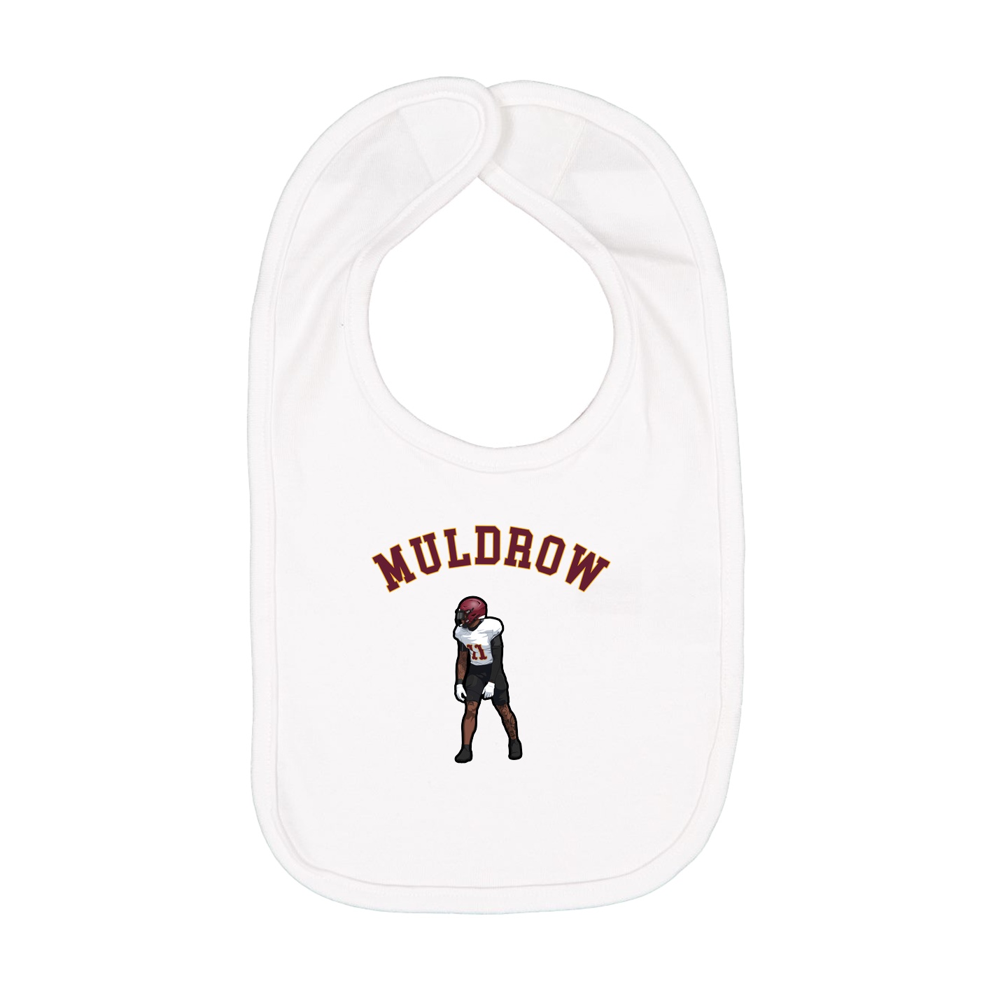 Infant Bib — Shirsey Arch in White