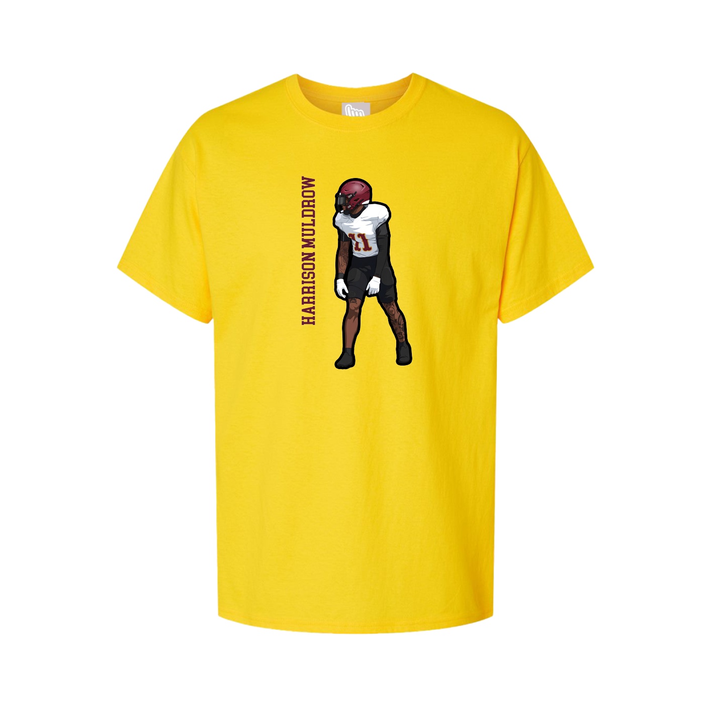 Youth Tee — Name Vertical in Gold