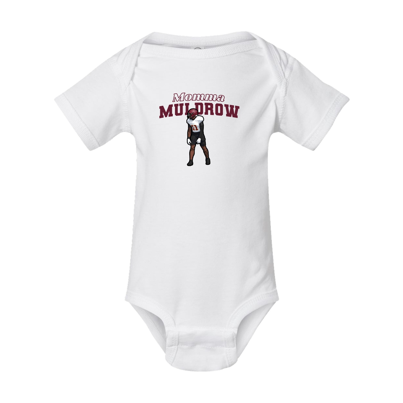 Baby Onesie — Mothers Day Block in White