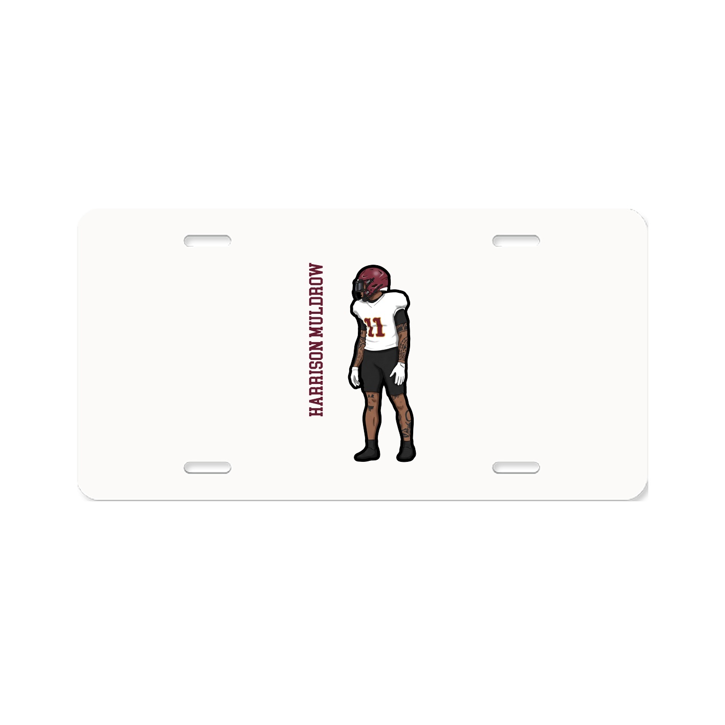 License Plate — Name Vertical in Classic