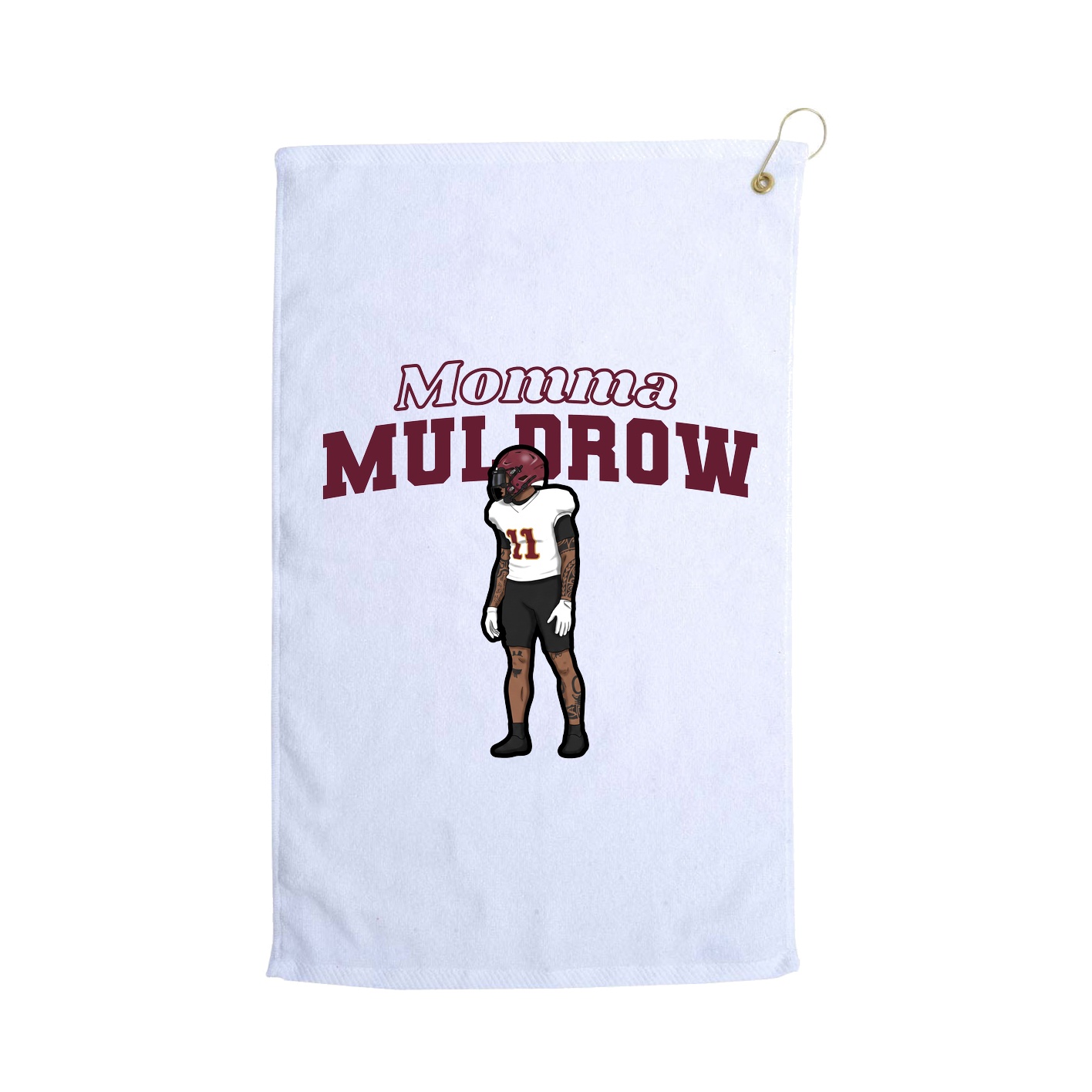 Golf Towel — Mothers Day Block in White