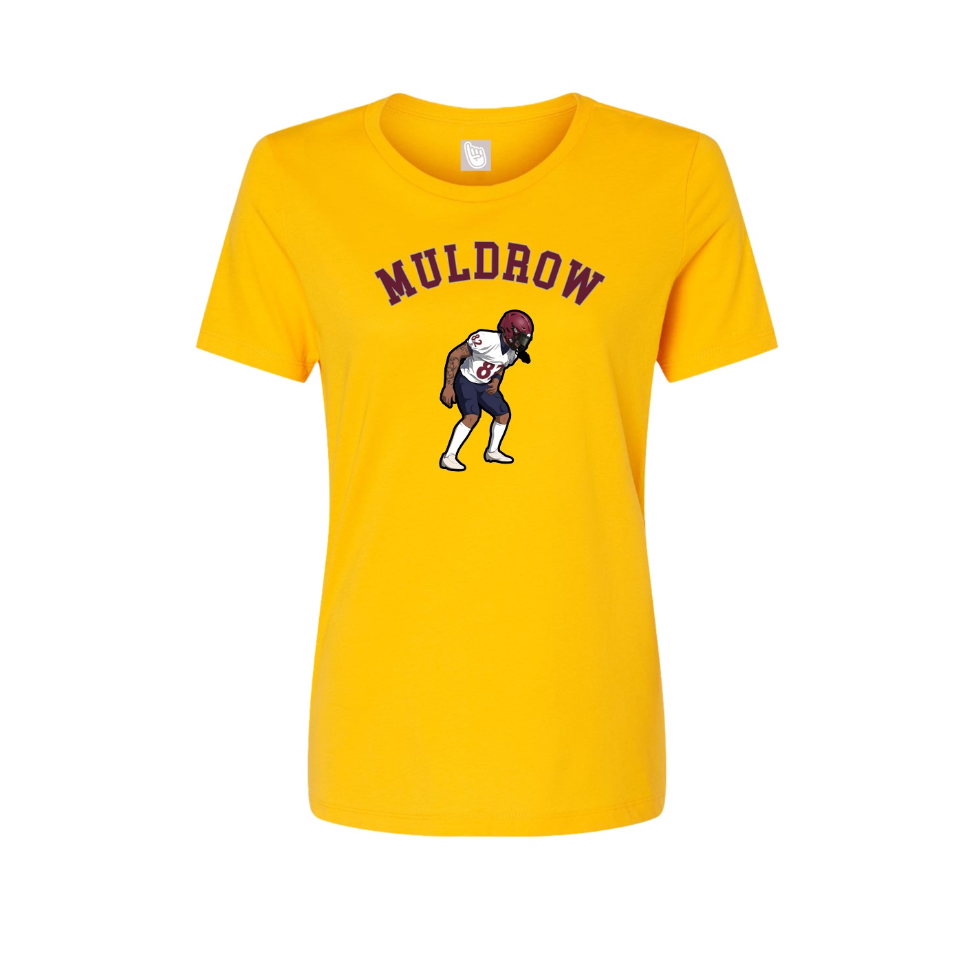 Fitted Women's Tee — Shirsey Arch in Gold