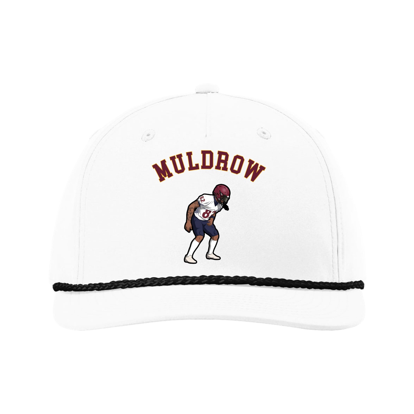 Five-Panel Classic Rope Cap — Shirsey Arch in White