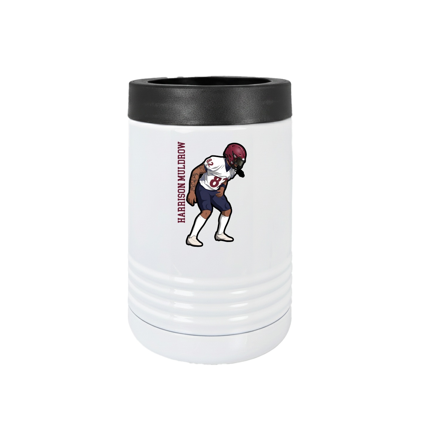 Beverage Holder — Name Vertical in White