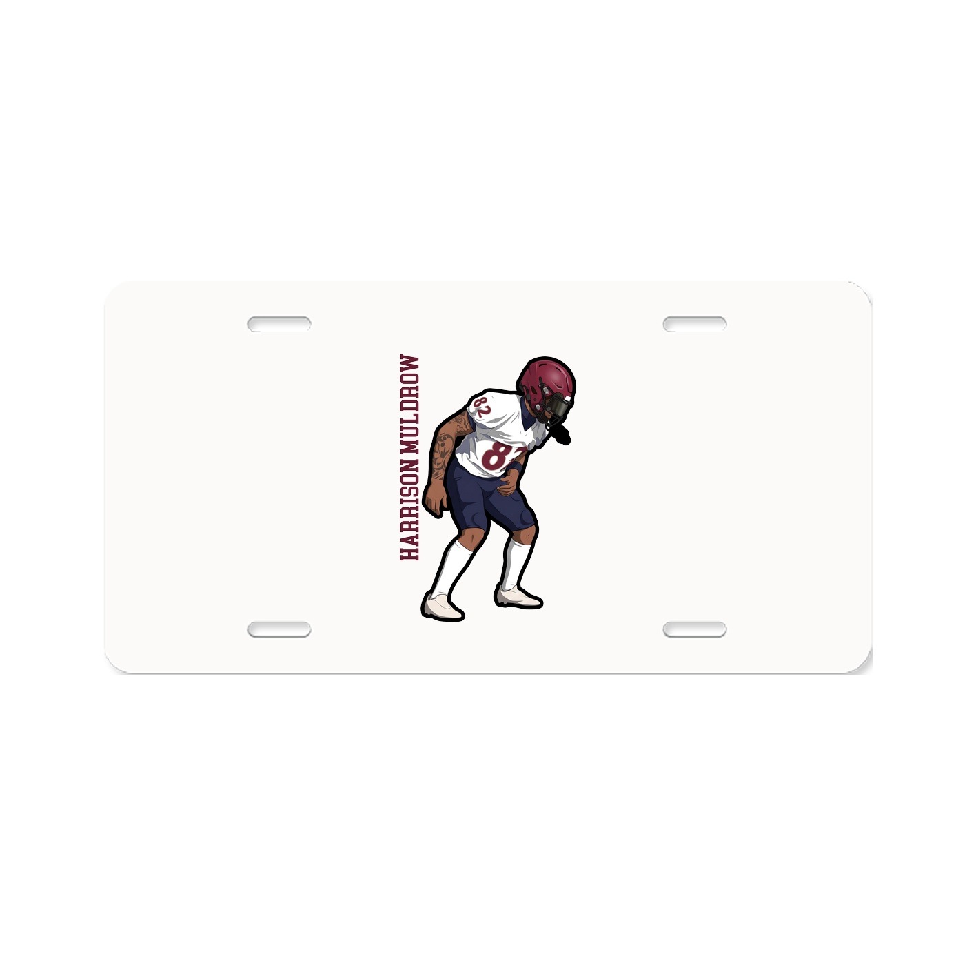 License Plate — Name Vertical in Classic