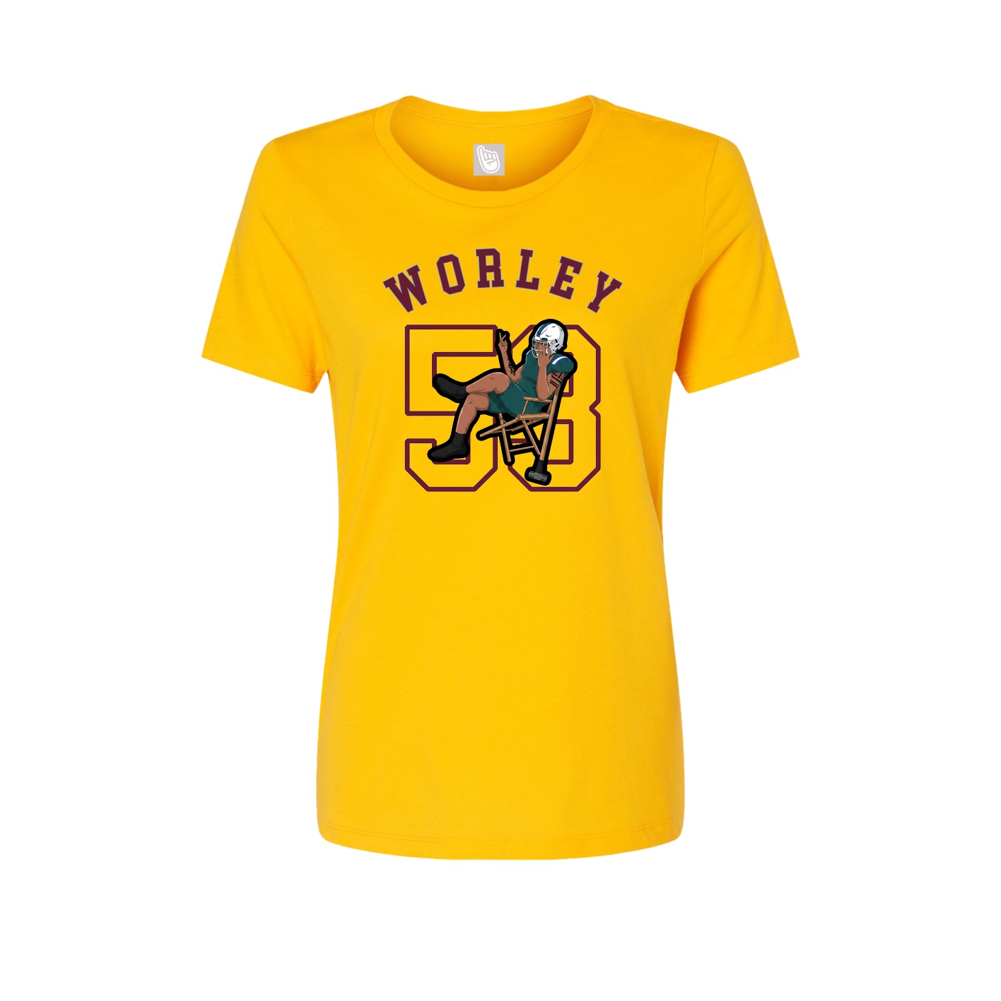 Fitted Women's Tee — Shirsey Arch in Gold
