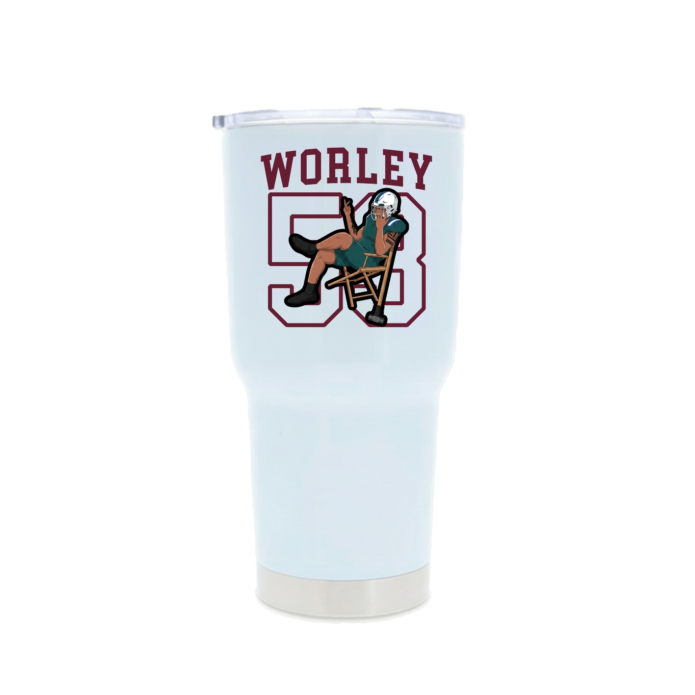 30oz Stainless Steel Tumbler — Shirsey in White