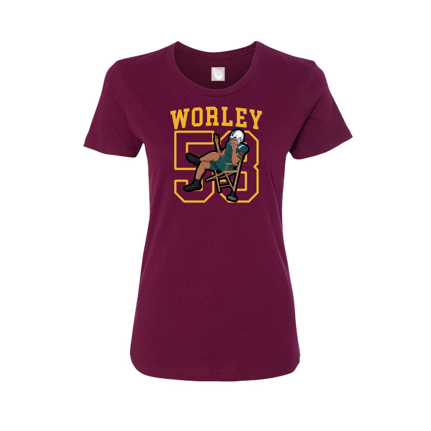 Fitted Women's Tee — Shirsey in Maroon