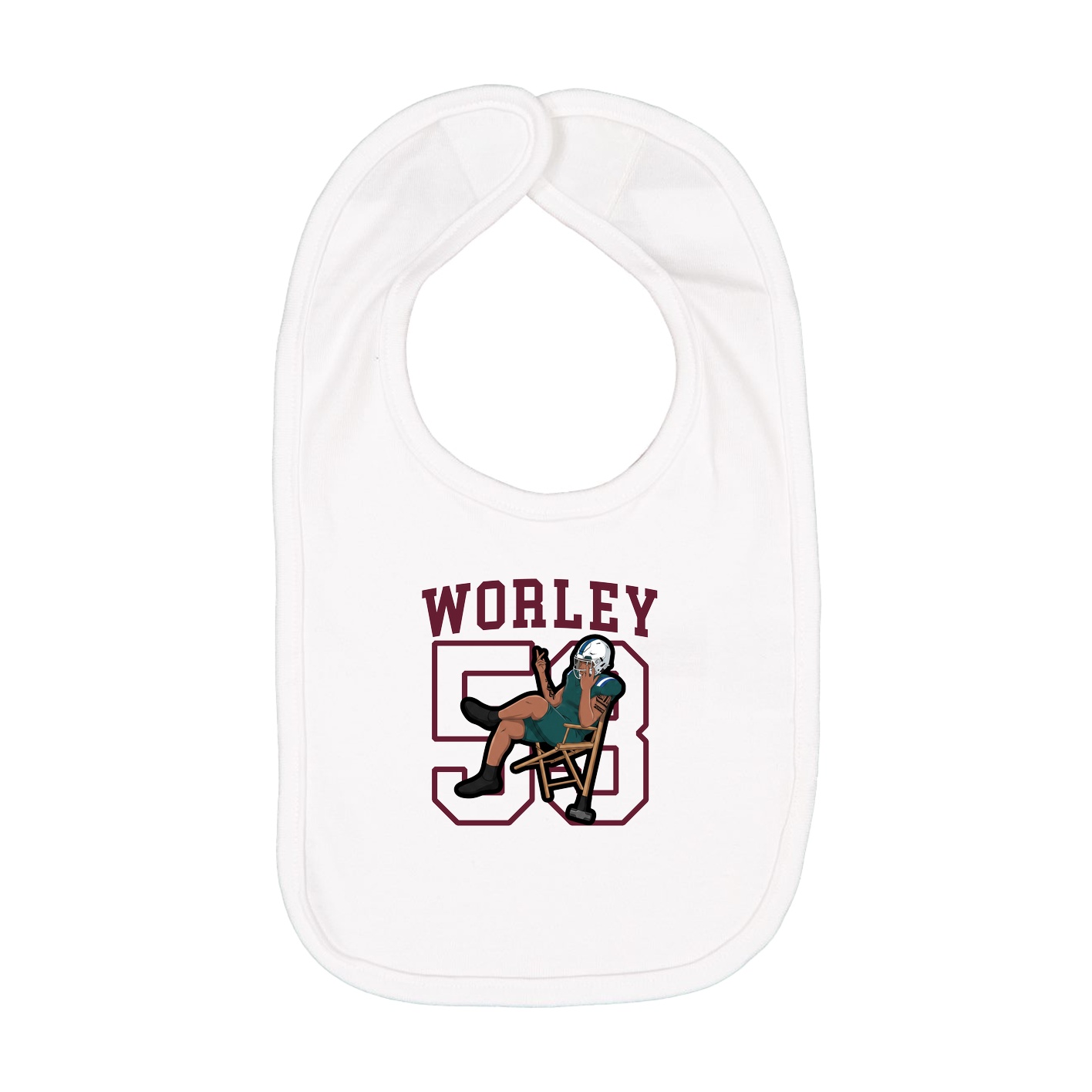 Infant Bib — Shirsey in White