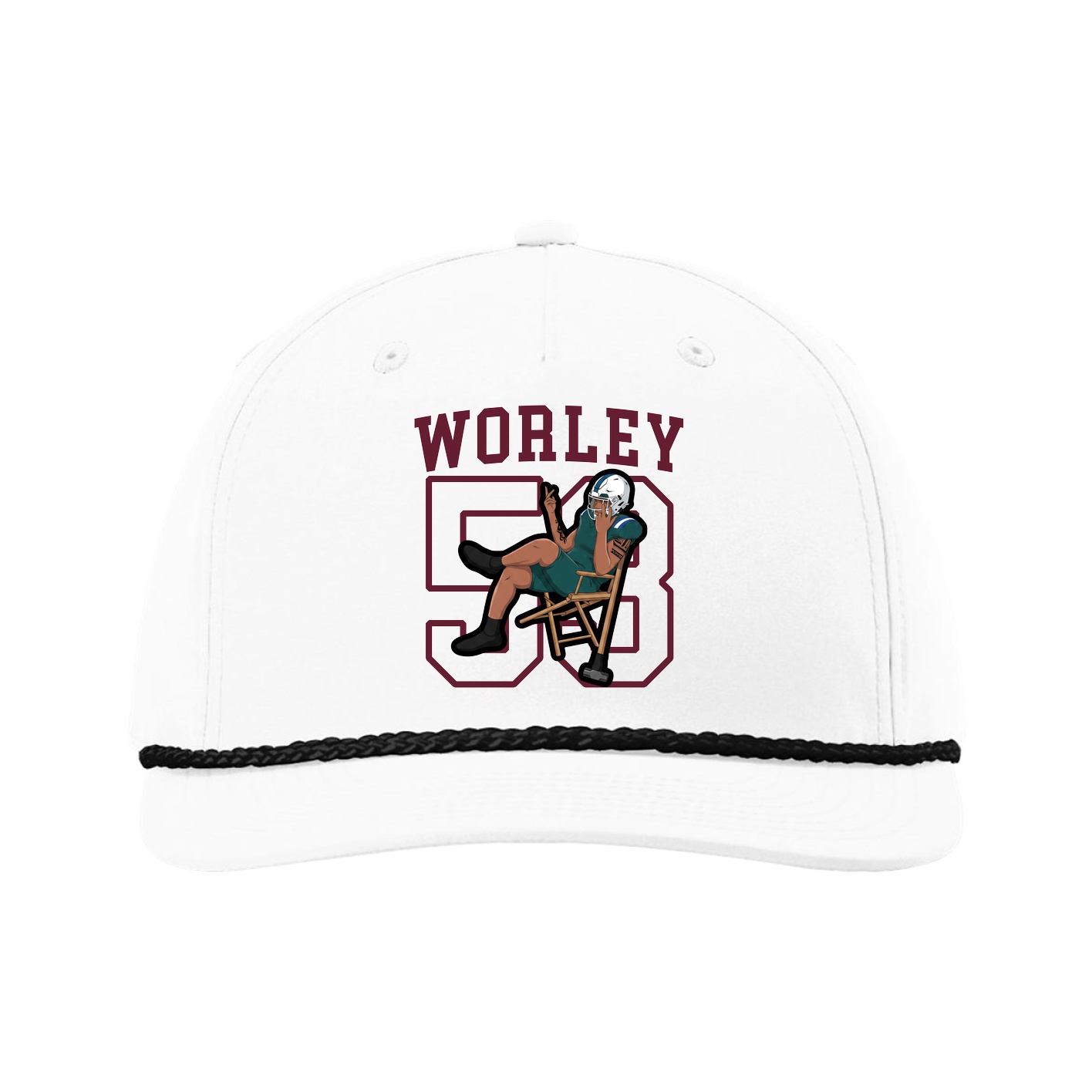Five-Panel Classic Rope Cap — Shirsey in White