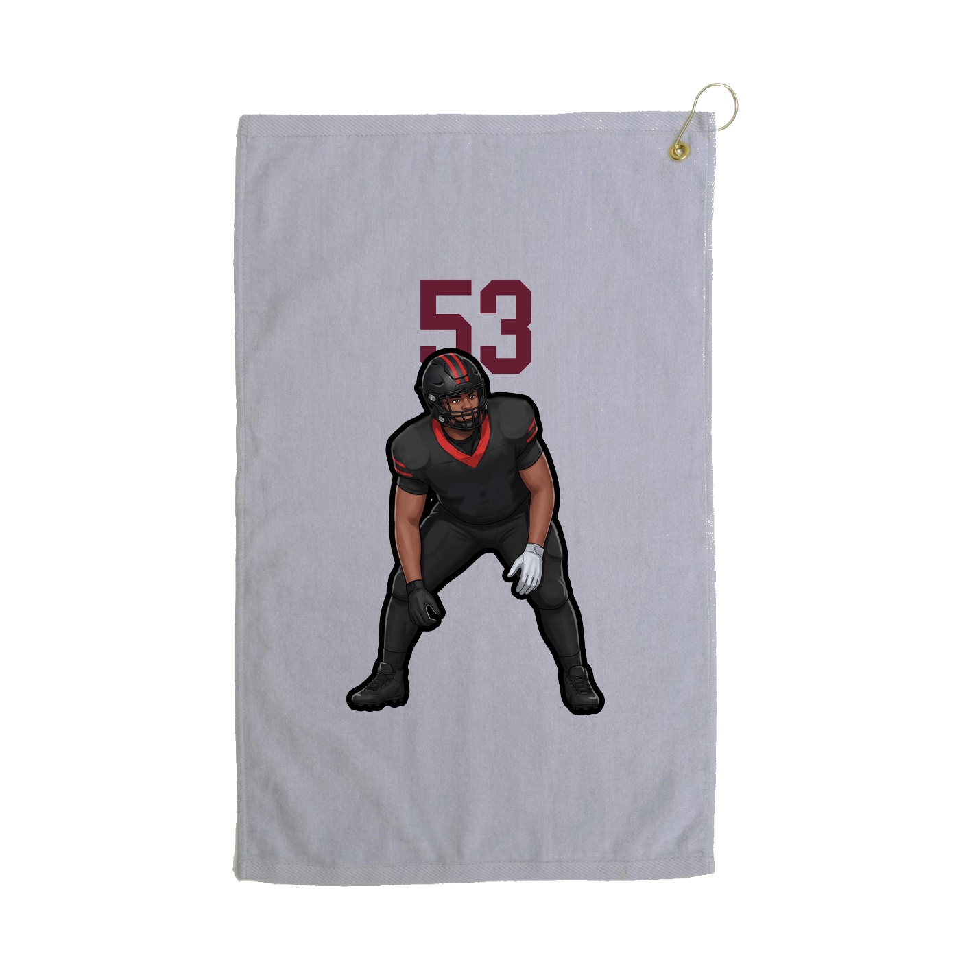 Golf Towel — Number Top in Grey