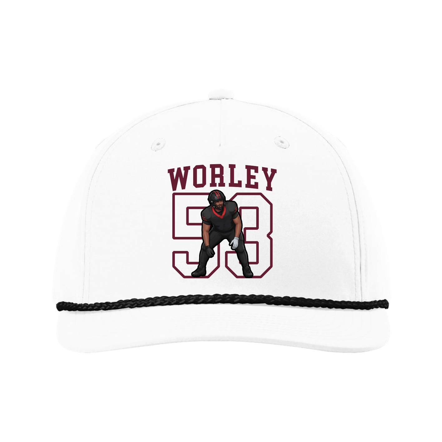 Five-Panel Classic Rope Cap — Shirsey in White