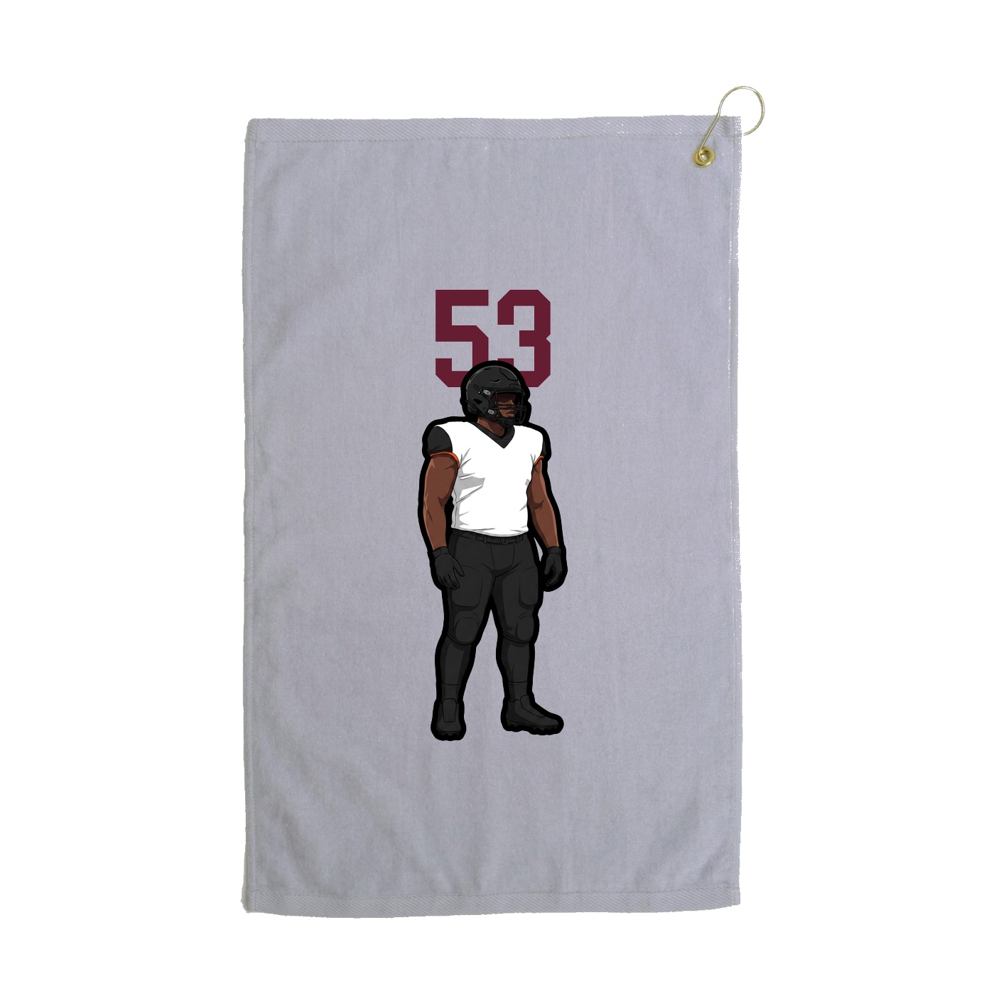 Golf Towel — Number Top in Grey